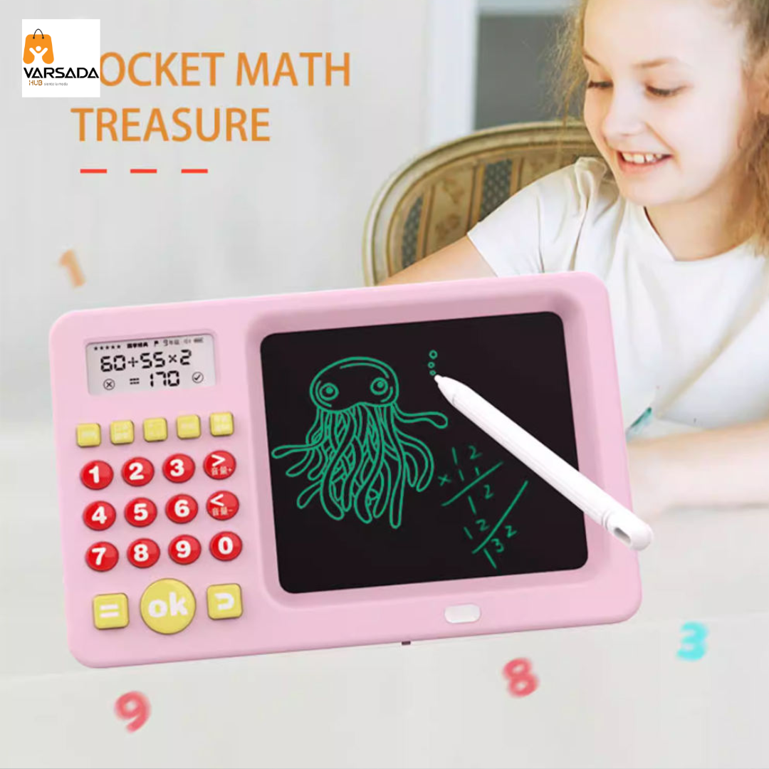 3 2 in 1 Drawing Board for Kids | LCD Writing Tablet with Calculator - Image 1