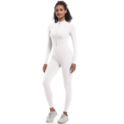 Women Yoga Jumpsuit | Full Sleeve One Piece Activewear Bodysuit