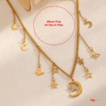 Butterfly Necklace Titanium Steel Moon and Star - Image 4