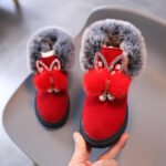 New Children's Flat Girl Princess Shoes Thickened and Baby Boots Anti Slip Thick Sole Fleece-lined Warm Snow Boots - Image 5