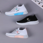 Womens Sneakers New Breathable Fly Woven Mesh Shoes With Front Straps for Women's Casual Running Soft Soled Shoes for Female - Image 3