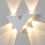 6W V Shape IP65 Waterproof Aluminum Wall Lamp for Living Room Bedroom Indoor Outdoor & Garden Decorative LED Wall Light