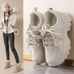 Fashion Sneakers Shoes Woman Summer Leopard Printing Sneakers Mesh Breathable Thick Bottom Flats Shoes for Women