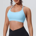 Hot Selling Women's S-XL Nylon/Spandex Front Beauty Back Quick Dry Breathable Seamless Removable Shockproof Sports Strappy Top - Image 7