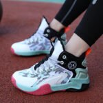 Boys' Basketball Sports Shoes New Soft Bottom Anti Slip Medium and Large Sports Fashion Comfortable Breathable High Top Sneakers - Image 7