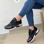 Large Size Sports Shoes for Women Soft Soled Color Blocked Round Toe Strap Comfortable Single Shoes Flat Bottom Casual Shoes - Image 4