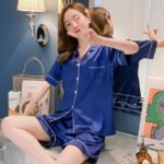 Satin Pajama Set for Women | Short Sleeve Summer Nightwear - Image 3