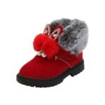 New Children's Flat Girl Princess Shoes Thickened and Baby Boots Anti Slip Thick Sole Fleece-lined Warm Snow Boots - Image 4