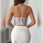 Lace Corset Top for Women | Strapless Bustier Party Wear Top - Image 6