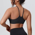 Hot Selling Women's S-XL Nylon/Spandex Front Beauty Back Quick Dry Breathable Seamless Removable Shockproof Sports Strappy Top - Image 6