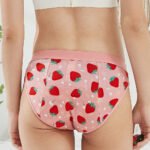Reusable Leak Proof Women's Eco-Friendly Seamless Mid-Rise Bamboo Cotton Knitted Print Bikini Style Anti-Bacterial Breathable - Image 4