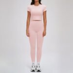 New Trend Women Back Twist 5 Pieces Set Gym Bra Sport Set Workout Shorts Leggings Fitness Set for Women Activewear Suit - Image 6