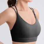 Hot Selling Women's Lightweight High Support Reversible Nude Feeling Seamless Cross Back Quick Dry Breathable Shockproof Front - Image 3