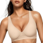 Women Seamless Deep V Bra | Soft Wireless Support - Image 4