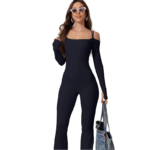 Women Off Shoulder Jumpsuit | Stylish Gym & Yoga Outfit