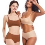 Hot Selling New Design Full Coverage Bra Panty Set Plus Size Knitted Underwear Moisture Wicking Everyday Style Bra Underwear Set