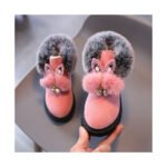 New Children's Flat Girl Princess Shoes Thickened and Baby Boots Anti Slip Thick Sole Fleece-lined Warm Snow Boots