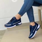 Large Size Sports Shoes for Women Soft Soled Color Blocked Round Toe Strap Comfortable Single Shoes Flat Bottom Casual Shoes - Image 5