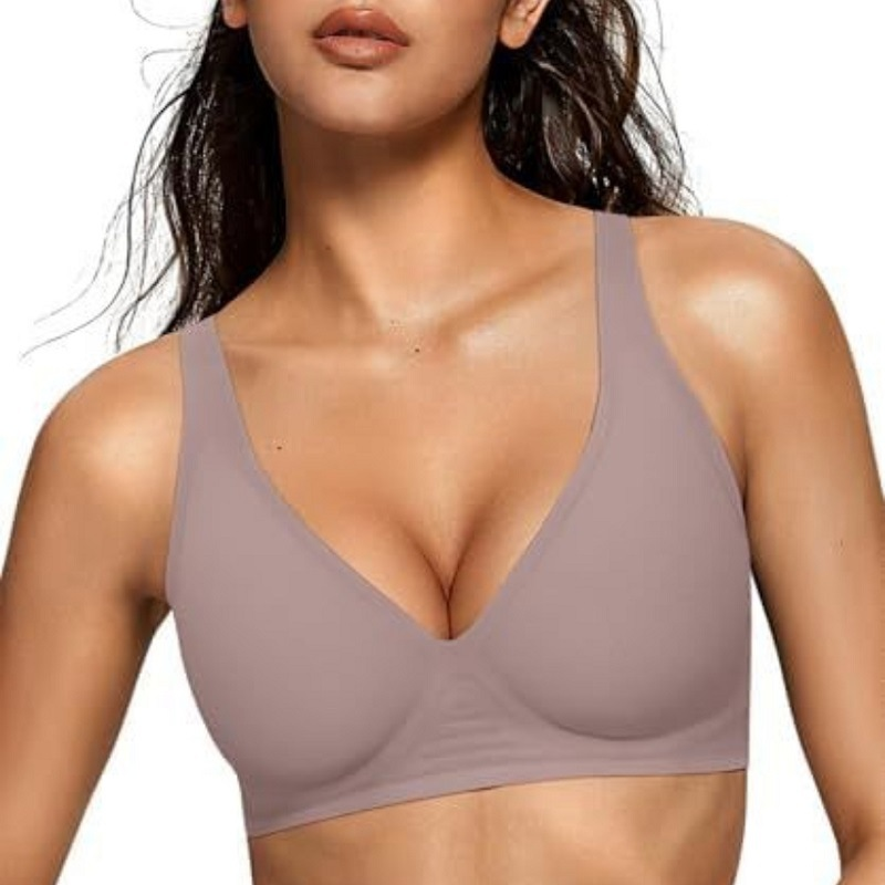 Hbf68ef4ab4384f5dabf7e5803d5e3fd5z Women Seamless Deep V Bra | Soft Wireless Support - Image 1