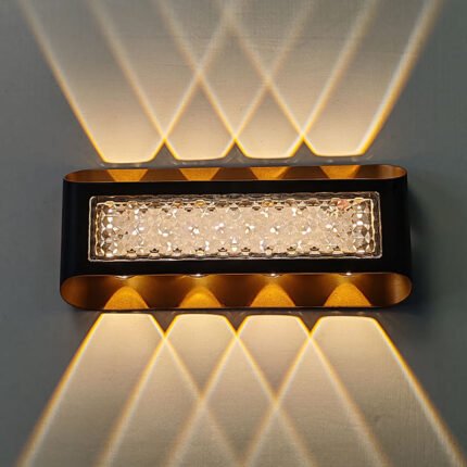 LED Aluminum 12W Wall Lamp up Down Lights for Bedside Corridor Living Room IP65 Waterproof Outdoor Wall Light