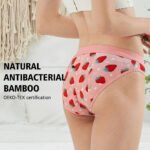 Reusable Leak Proof Women's Eco-Friendly Seamless Mid-Rise Bamboo Cotton Knitted Print Bikini Style Anti-Bacterial Breathable - Image 5