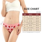 Reusable Leak Proof Women's Eco-Friendly Seamless Mid-Rise Bamboo Cotton Knitted Print Bikini Style Anti-Bacterial Breathable - Image 3