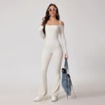 Women Off Shoulder Jumpsuit | Stylish Gym & Yoga Outfit - Image 4