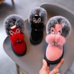 New Children's Flat Girl Princess Shoes Thickened and Baby Boots Anti Slip Thick Sole Fleece-lined Warm Snow Boots - Image 7
