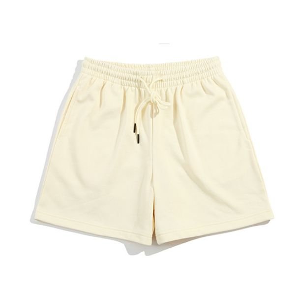 Women’s Ivory Terry Fabric Shorts – Summer Casual Running Shorts Ivory women terry fabric shorts summer casual running shorts elastic waist comfortable wear