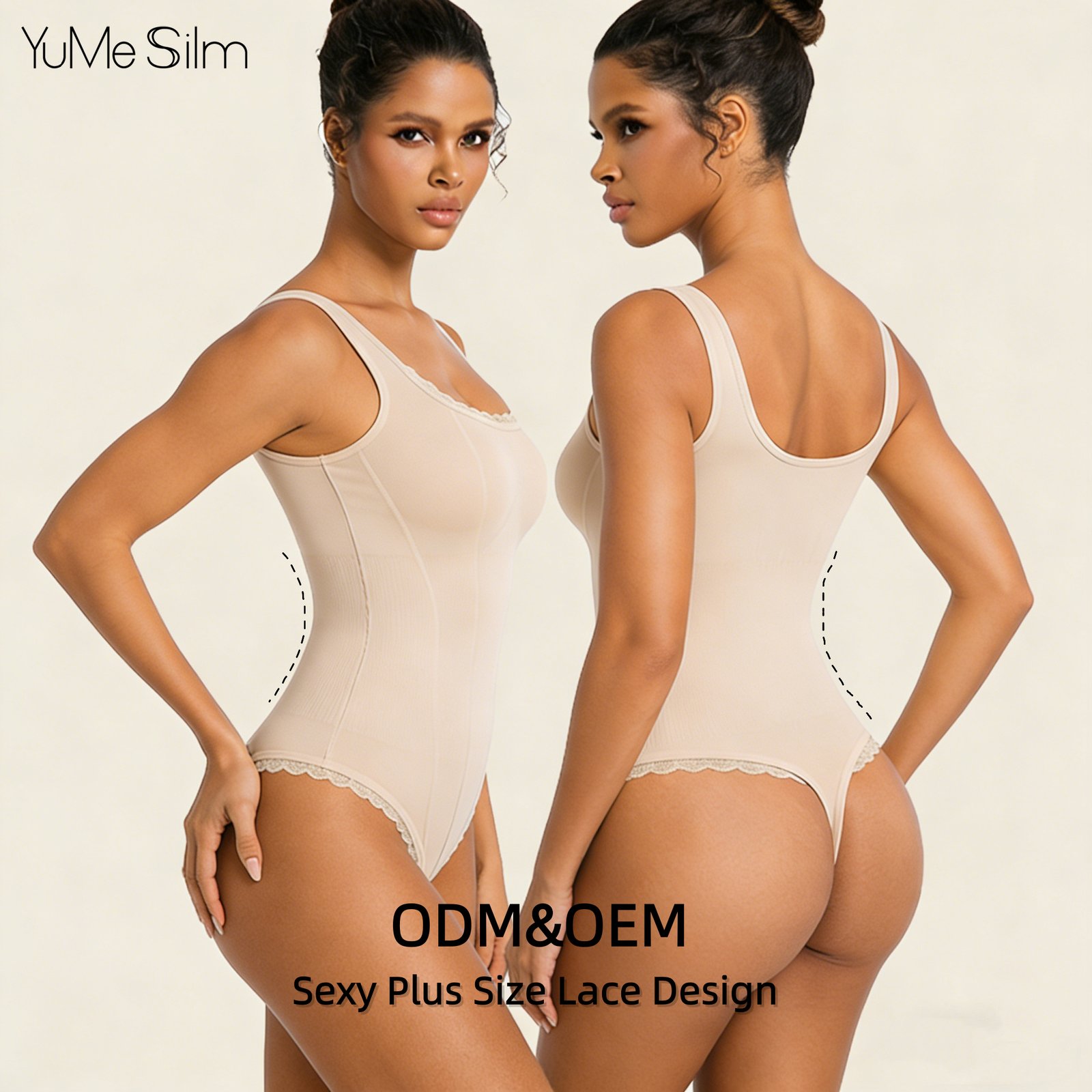 MEdUPivDQAlyyVgAlJ Seamless Lace Shapewear Bodysuit for Women | Tummy Control Body Shaper - Image 1