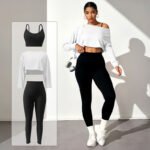 Women Gym Yoga Set 3 Piece | Sports Bra + Leggings Activewear - Image 6