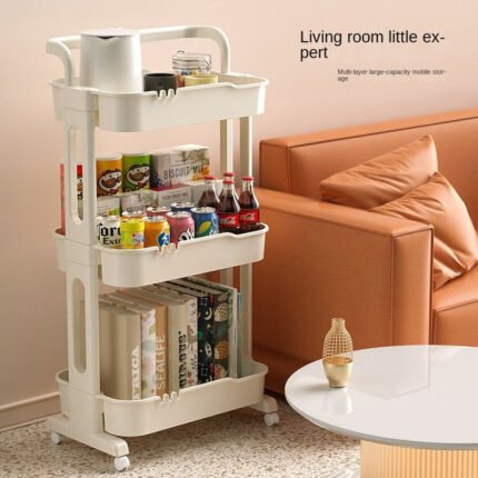 Multi-layer Wheeled Armrest Storage Rack