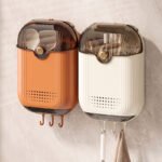 Wall mounted cutlery holder kitchen organizer knife fork spoon storage box with cover drainage holder