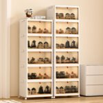 Foldable Plastic Storage Cabinet | Clothes Organizer with Drawers - Image 2