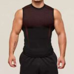 Wine color men quick dry gym tank top sleeveless breathable workout shirt fitness wear