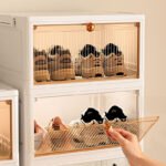 Foldable Plastic Storage Cabinet | Clothes Organizer with Drawers - Image 5