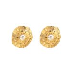 Earrings Pearl Flower Irregular Shape - Image 2