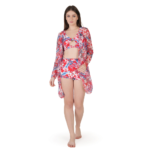 Multi-color Printed Three Piece Bikini BIKINI Women's Swimsuit