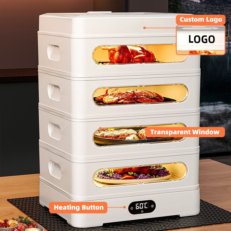 3/4/5 Tier Insulated Food Cover with Heating Button 3/4/5-Tier Insulated Food Cover Keep Food Warm & Fresh Kitchen Dining Table Food Protector - Image 1