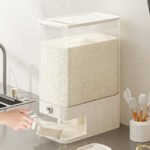 10kg,5kg Rice Storage Container – Airtight Kitchen Grain Dispenser - Image 2