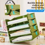 Kids wooden storage rack organizer with shelves for toys books and stationery