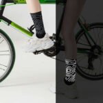 Night Safety Quick Dry Aero Road Cycling Socks Compression Running Socks Compression Nylon High Reflective Cycling Socks - Image 4