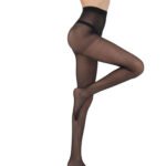 Control Top Black Sheer Stocking Slimming High Elastic Anti-Snagging Thin Stocking Tights for Women - Image 9