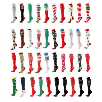 Socks High Quality Unisex Christmas Tube Varicose Veins Compression Socks for Running