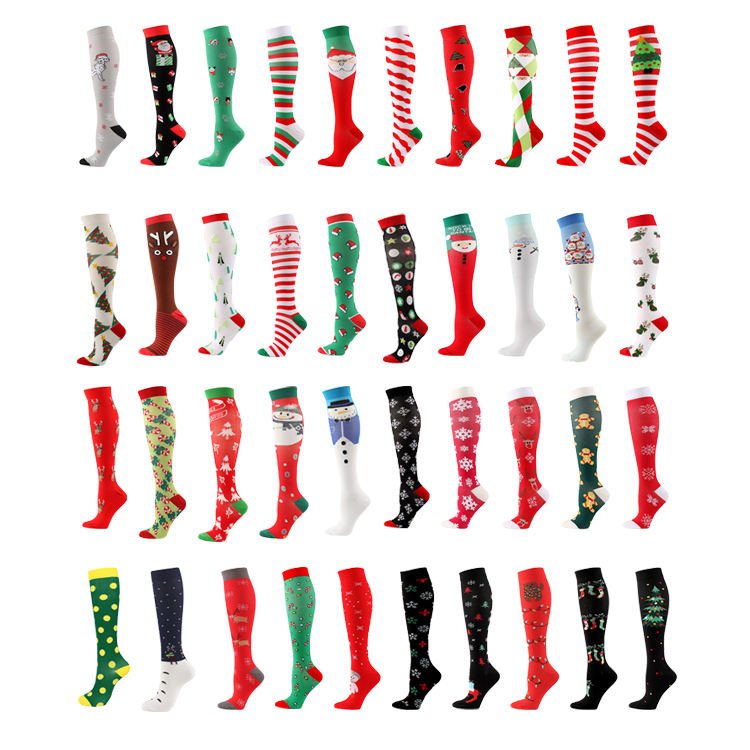 H2621e6e37782425b8369e2fac4e886a05 Socks High Quality Unisex Christmas Tube Varicose Veins Compression Socks for Running - Image 1
