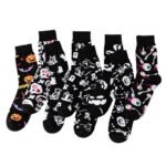 Men's Mid-calf Socks Neutral Sweat-absorbing Breathable Funny Graffiti Jacquard Socks - Image 3