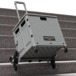 Folding Rectangle Mini Supermarket Shopping Cart Climbing Wheel Plastic Foldable Basket Collapsible Trolley Injection Molded - Image 4