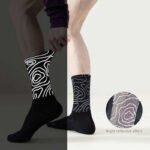 Night Safety Quick Dry Aero Road Cycling Socks Compression Running Socks Compression Nylon High Reflective Cycling Socks