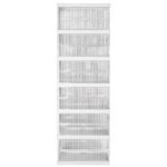 6-Tier Drop Front No Assembly Stackable Shoe Organizer Storage Bin with Door Free Standing Shoe Shelf Cabinet with Lid - Image 6