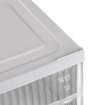 6-Tier Drop Front No Assembly Stackable Shoe Organizer Storage Bin with Door Free Standing Shoe Shelf Cabinet with Lid - Image 3